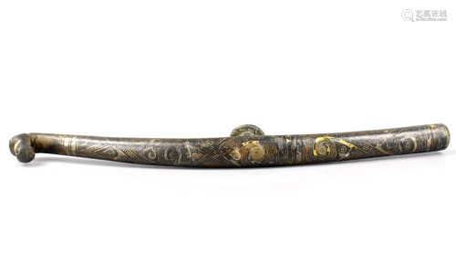 Chinese Silver inlaid Belt Hook, Han Dynasty