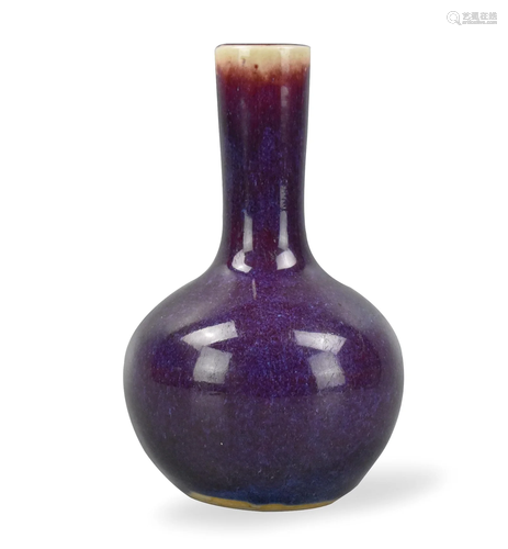 Chinese Flambe Glazed Globular Vase ,18/19th C.