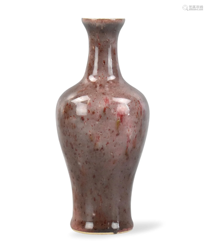 Chinese Peach Blossom Glazed Vase ,19th C.