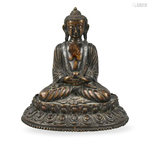 Chinese Gilt Bronze Buddha Figure, 19th C.