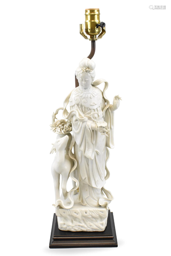 Chinese Dehua Glazed Guanyin Figure, ROC Period