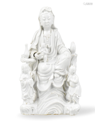 Chinese Blanc De Chine Guanyin Figure, 19th C.