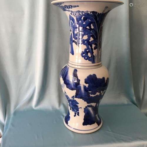 Qing blue and white vase