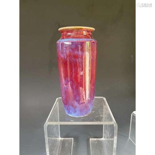 ruby red glasing vase