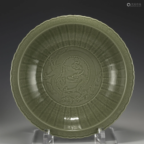 MING LONGQUAN CELADON CHARGER