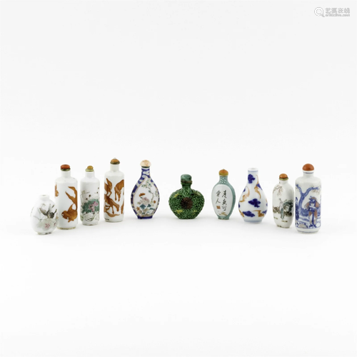 SET 10 PCS OF CHINESE SNUFF BOTTLES