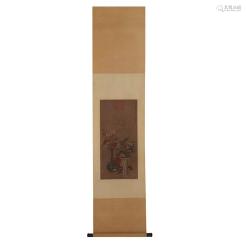 LU ZHI FLOWER VASES PAINTING SCROLL