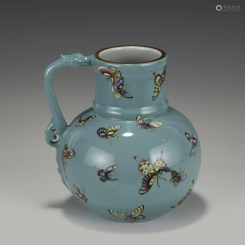 QING YONGZHENG FAMILLE ROSE WATER JUG