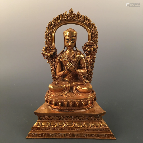 Chinese Gilt Bronzed Buddha Statue