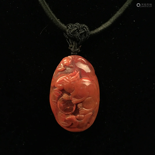 South Red Stone Pendant