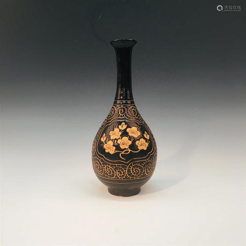 Chinese Cizhou Kiln Pottery Yuhuchun Vase