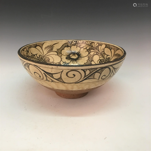 Chinese Cizhou Kiln 'Floral' Bowl