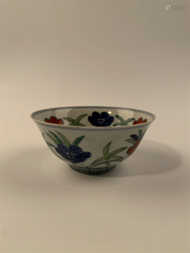 Chinese Doucai Flower Bowl