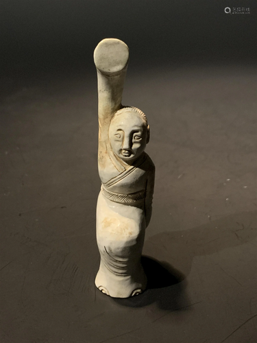 Chinese Han Dynasty Jade Carving of Dancing Lady