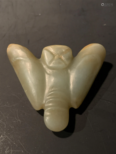 Chinese Hongshan Culture Jade Carving of Bat