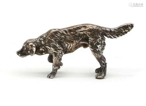 A silver model of a retriever