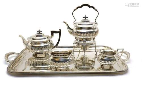 A George V silver tea service,