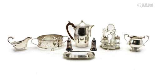 An assorted collection of silver-plate,