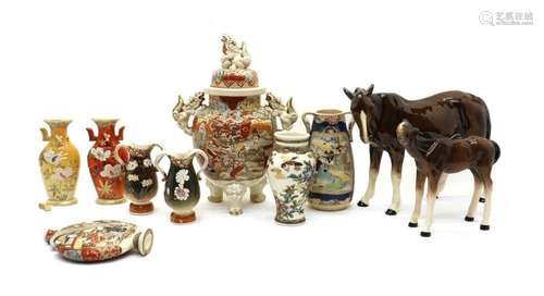 A collection of Japanese pottery,