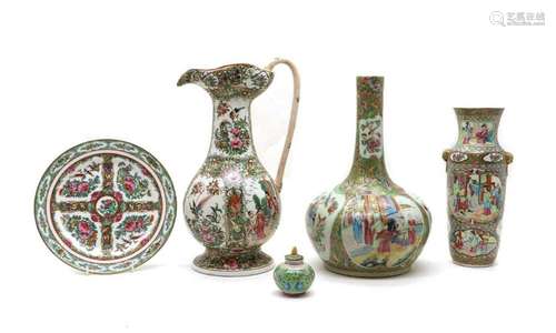 A collection of Chinese Canton enamelled famille rose,