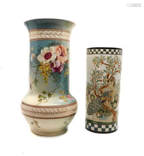 A large Japanese vase,