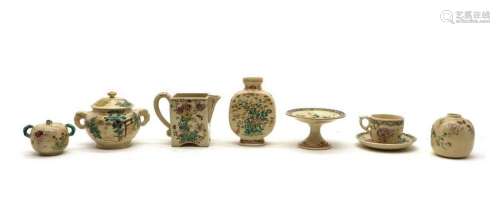 A collection of Japanese Satsuma ware,