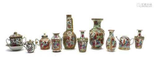 A collection of Chinese Canton enamelled famille rose,