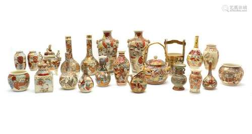 A collection of Japanese Satsuma ware,