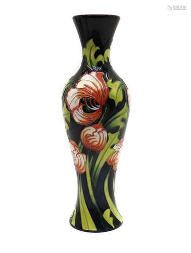 A Moorcroft pottery December Dream pattern trial vase,