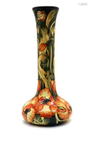 A Moorcroft pottery Allegro Flame pattern vase,