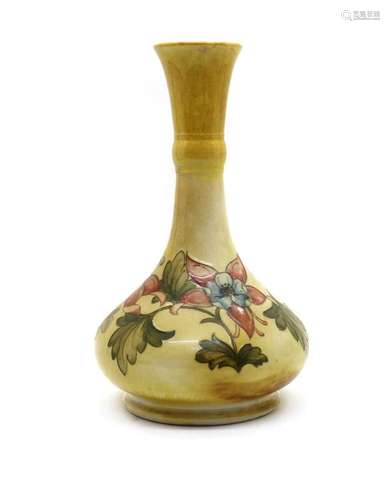 A William Moorcroft pottery vase lamp base,