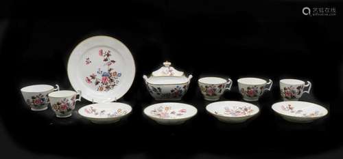 A set of eleven Swansea Porcelain 'Kingfisher' servi...