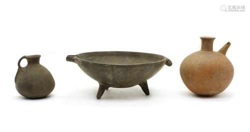 A group of three pre-Islamic pots