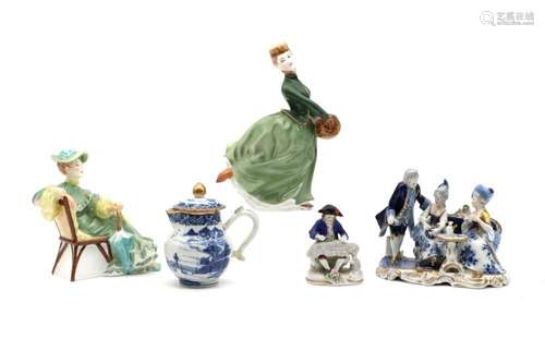 A Sitzendorf porcelain figural group,