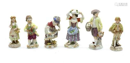 A pair of Meissen figures,