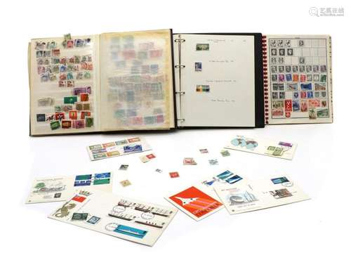 Seven albums of world stamps,