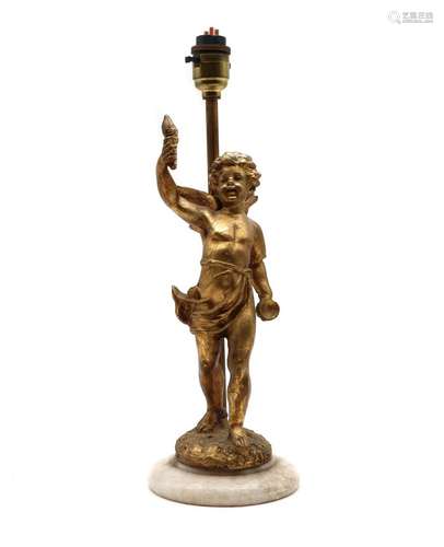 A cherub form table lamp