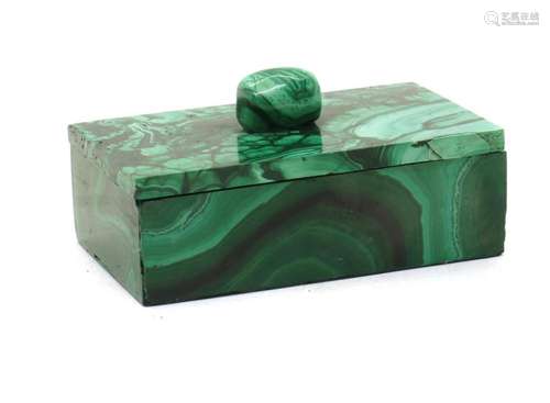 A malachite trinket box