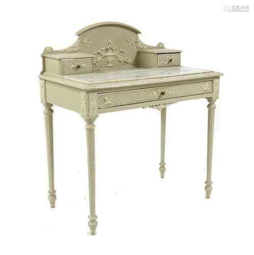 A Louis XVI style painted dressing table,