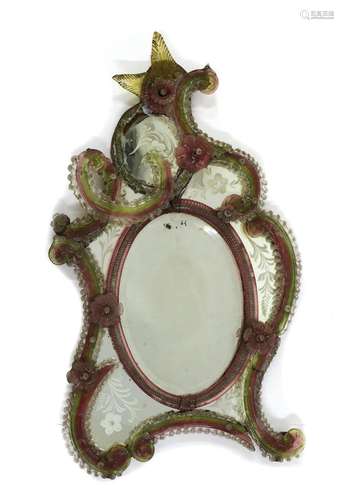 A Venetian wall mirror