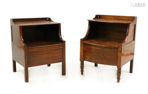 Two mahogany converted commodes,