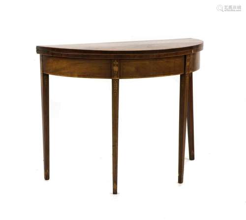 A George III mahogany card table,