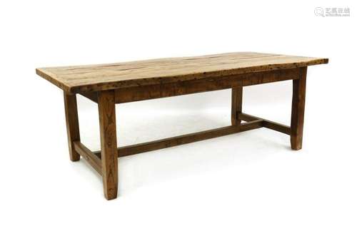 An elm refectory table,