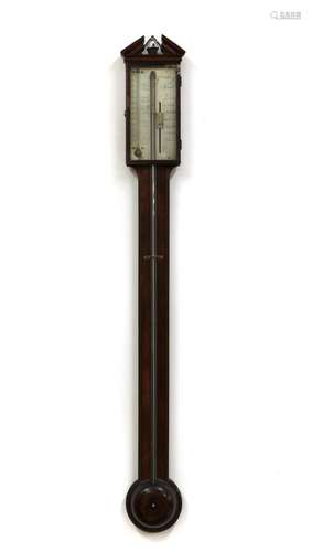 A 19th century mahogany stick barometer