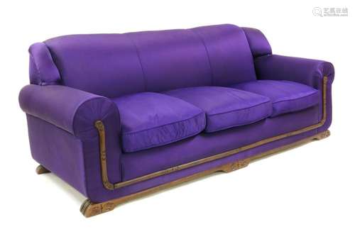 An Art Deco three-seater sofa,