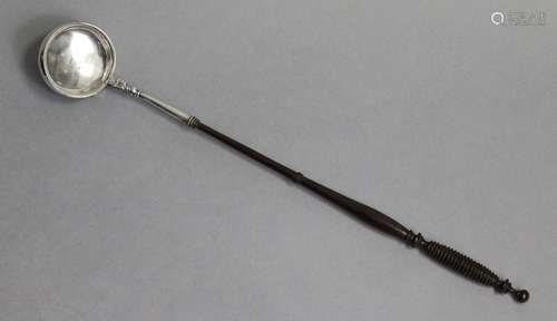 A Scottish George IV silver punch ladle, the squat circular ...