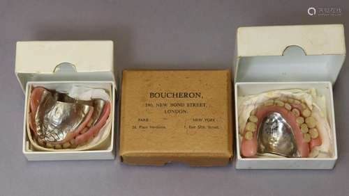 Dental Gold: Two pairs of full dentures containing various g...