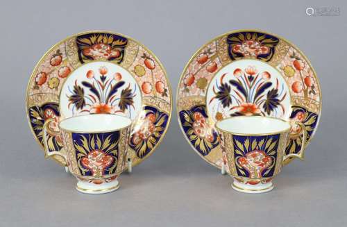 A pair of early 19th century Spode Imari pattern porcelain c...