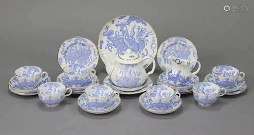 A Royal Worcester porcelain “Blue Dragon” transfer-printed p...