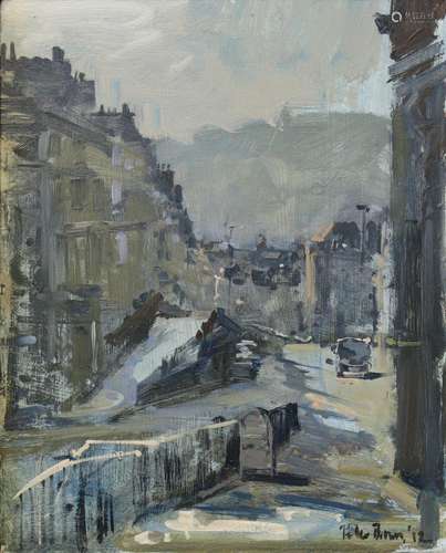 PETER BROWN, N.E.A.C. (b. 1967). A view of Lansdown Road, Ba...